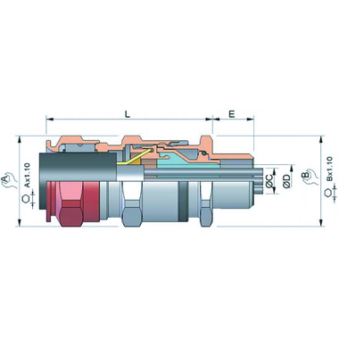 Förskruvning ADE 6FC Barrier gland  Exe/ Exd