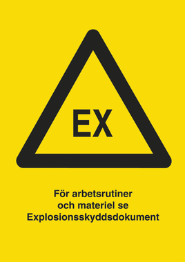 Ex-skylt enligt ATEX