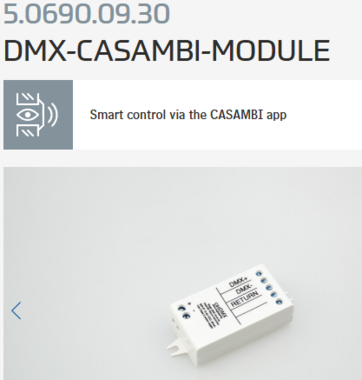 DMX färgväxlingspanel RGB-W & DMX casambi "puck" styrning som har artikelnr 786200