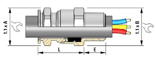 Förskruvning ADE 1F2 Exe/Exd