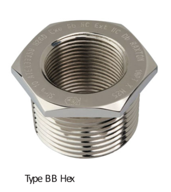 Adaptrar/Reduceringar Exd/Exe M, NPT, Pg