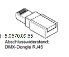DMX RJ45 Slutmotstånd för drivdon med Rj45 ingång på DMX sidan.