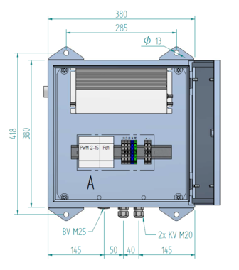 Styrenhet dimmer 480W Rostfri