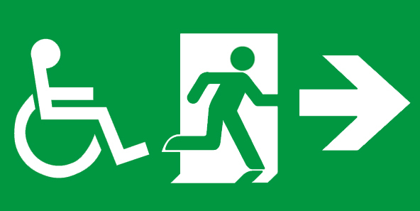 Piktogram GuideLed väggmontage