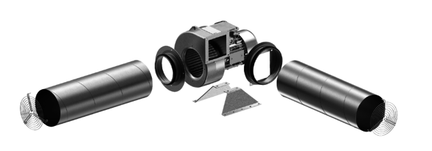 Stos-kits fläkt Ex140A 125mm / 160mm