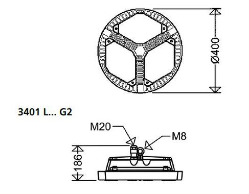 Triano G2 3401 High Bay LED +50°C