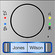 Frontpanel för ljudmodul med 2 knappar MTM